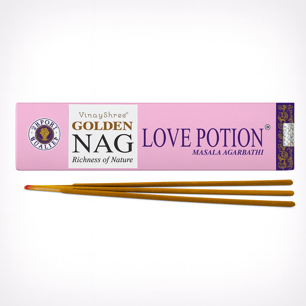 Betisoare Parfumate Golden Nag Love Potion - Aroma Atracției, Magiei si Conexiunii