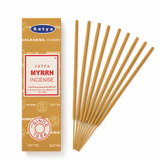 Betisoare Satya Myrrh 15 g – smirna, rulate manual, India