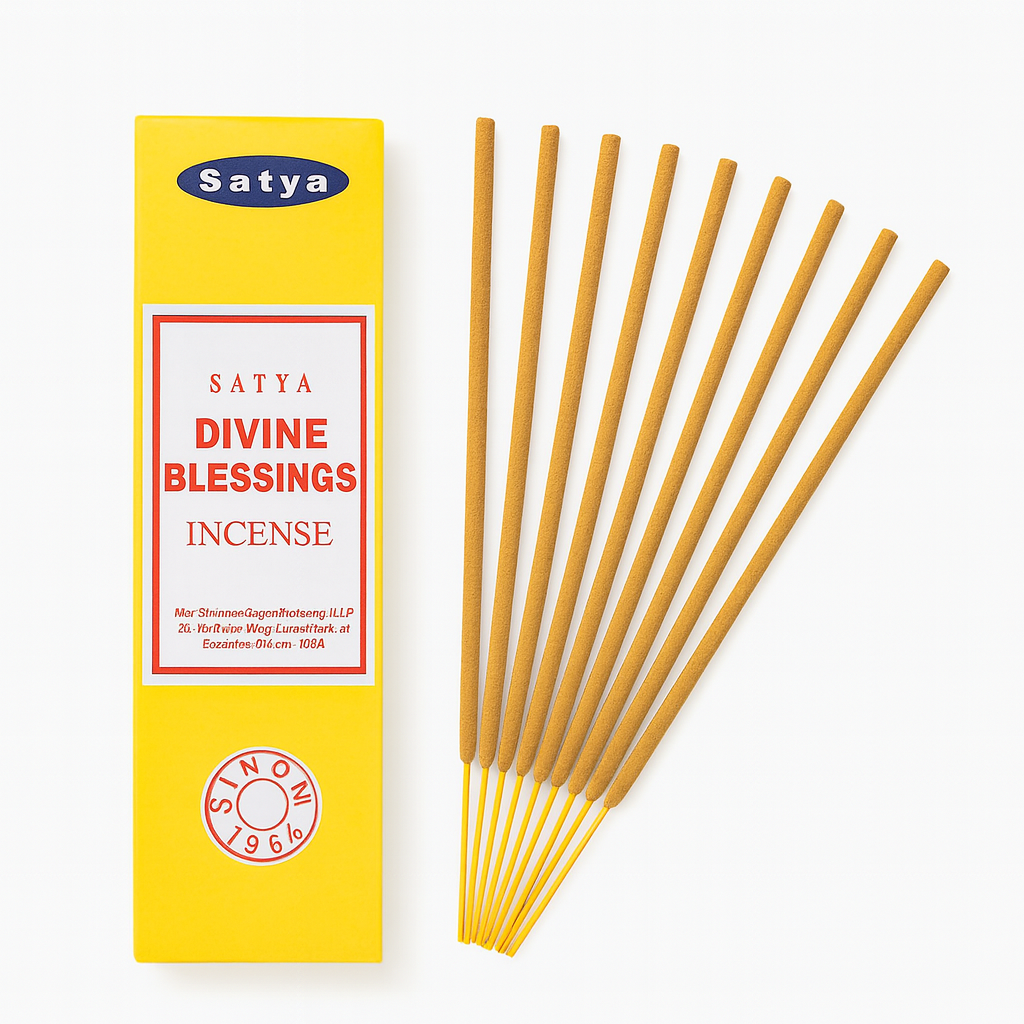 Betisoare parfumate Satya Divine Blessing – aroma sacra pentru meditatie si relaxare