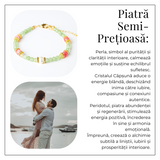 Prosperitate si Feminitate - Bratara cu Cristale de Peridot si Perla