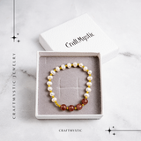 Echilibru Emotional si Puritate - Bratara cu Perle si Cristal capsuna