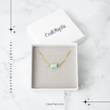 Calm si Echilibru - Colier cu Pandantiv Hexagonal din Amazonit Natural pe Lant de Cupru