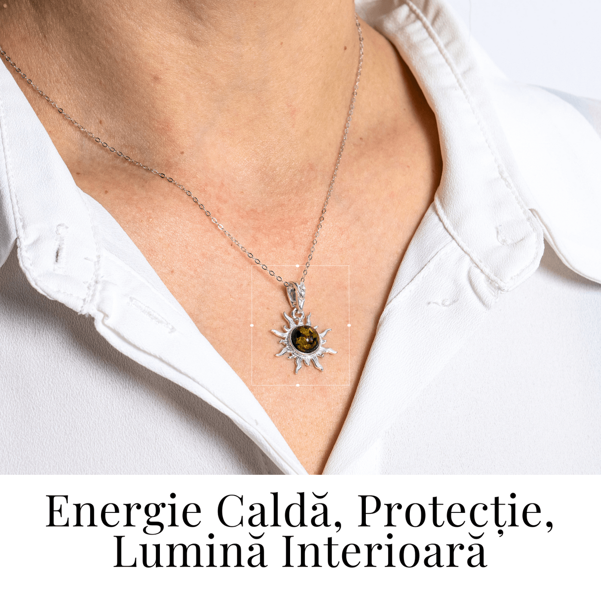 Puterea soarelui - Colier solar din argint 925 cu chihlimbar natural