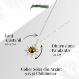 Puterea soarelui - Colier solar din argint 925 cu chihlimbar natural