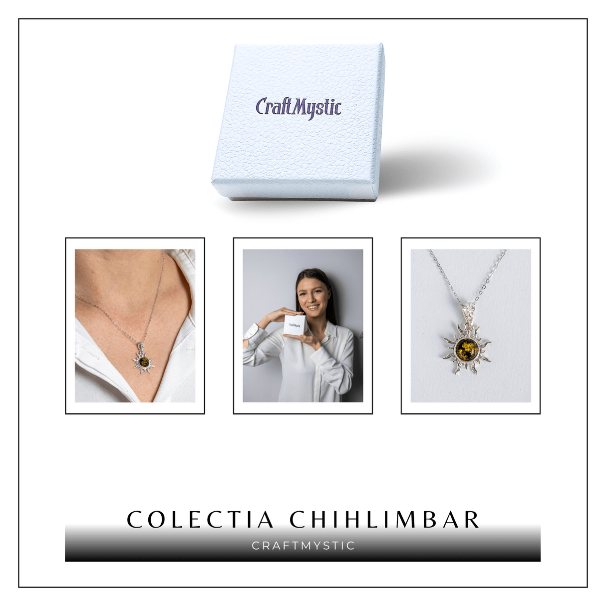 Puterea soarelui - Colier solar din argint 925 cu chihlimbar natural