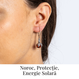 Buburuze Solare - Cercei cu chihlimbar natural si montura din argint 925