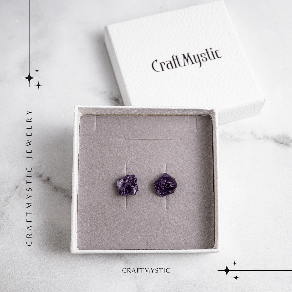 Bijuterie pentru Liniste Interioara - Cercei cu Cristal Ametist