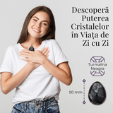 Ou Handmade de 50mm din Piatra Naturala de Turmalina Neagra