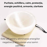 Bol solid de Selenit pentru Echilibru Energetic – Curatare, Calm si Armonie
