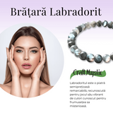 Bratara Elastica cu Margele Naturale de 6mm din Labradorit