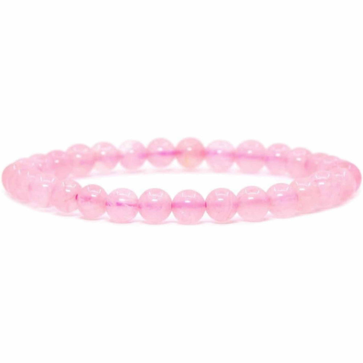 Bratara Elastica cu Margele 6mm din Cuart Roz Semipretios
