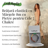 Bratara Elastica cu Margele de 8mm - Armonie si Echilibru pentru Cele 7 Chakre