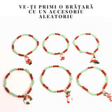 Bratara Agat rosu si aventurin verde accesoriu mix- eleganta si noroc
