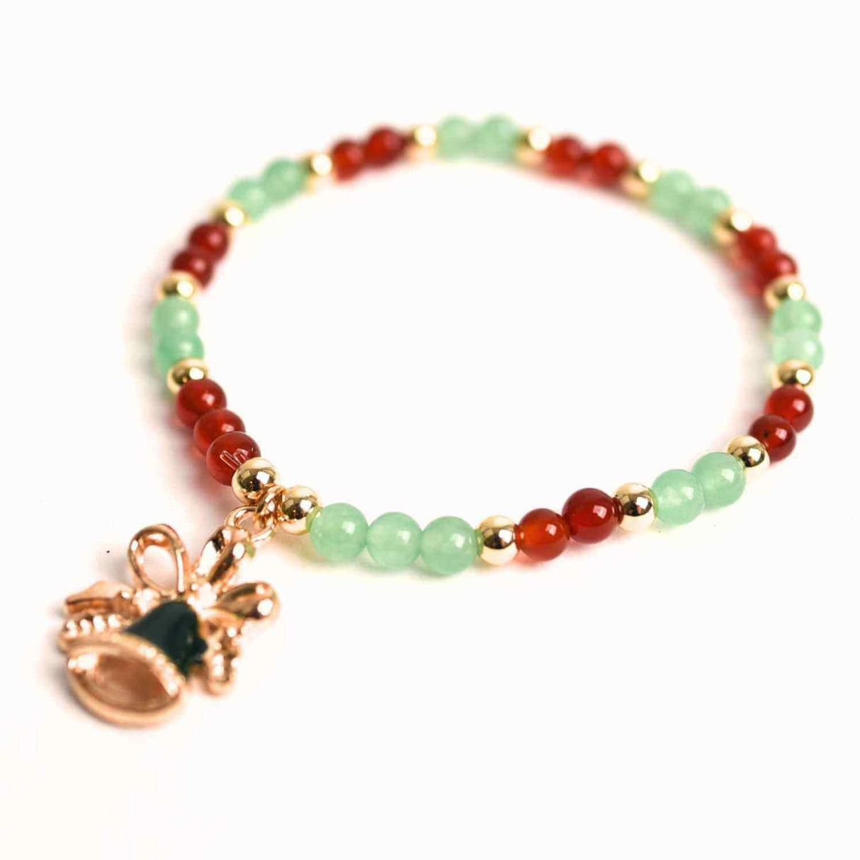 Bratara Agat Rosu si Aventurin Verde, Accesoriu Mixt - Echilibru si Noroc