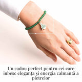 Bratara Agat Verde Pandantiv Bradut - Echilibru si Frumusete Naturala