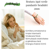 Bratara Agat Verde Pandantiv Bradut - Echilibru si Frumusete Naturala