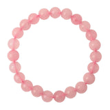 Bratara Elastica cu Margele de 8mm din Cuart Roz, Circumferinta 17 cm - Bijuterie Terapeutica si Cadou Elegant"
