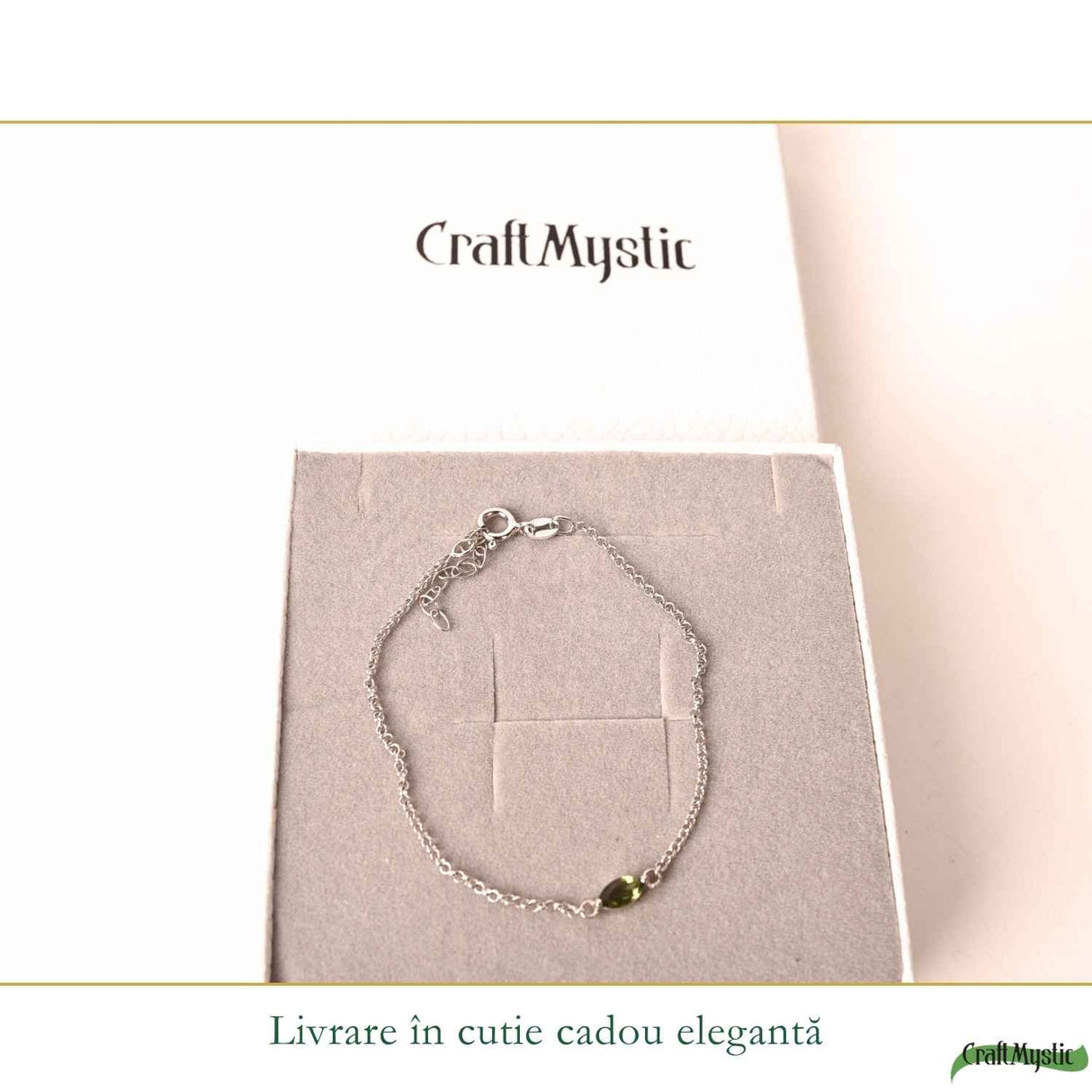Bratara Argint 925 cu Moldavit Fatetat Natural – Transformare si Evolutie Spirituala