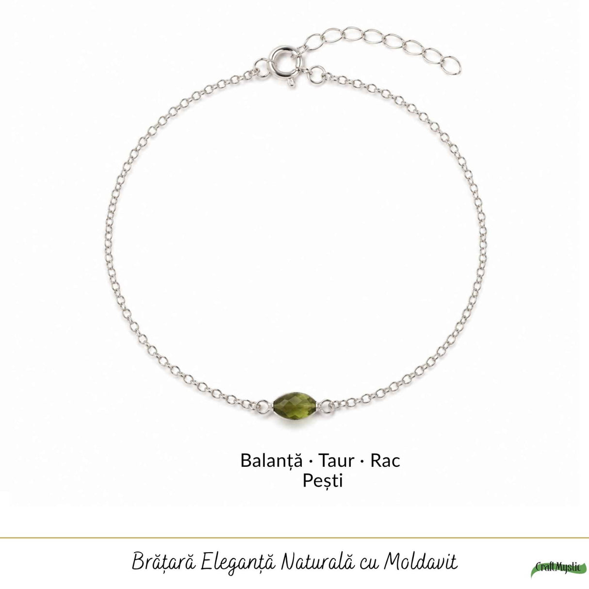 Bratara Argint 925 cu Moldavit Fatetat Natural – Transformare si Evolutie Spirituala