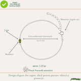 Bratara Argint 925 cu Moldavit Oval Natural – Intuitie si Evolutie Personala