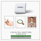 Bratara naturala Aventurin verde cu accesoriu mixt- armonie si noroc