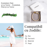 Feminina, fina si cu noroc - Bratara cu perle si pisicuta din scoica