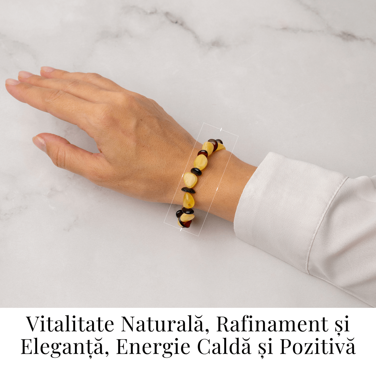 Bratara Chihlimbar Galben si Maro-Rosiatic - Stralucire Naturala si Protectie Solara