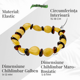 Bratara Chihlimbar Galben si Maro-Rosiatic - Stralucire Naturala si Protectie Solara
