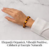 Bratara Chihlimbar Galben si Maro-Rosiatic - Armonie Naturala, Protectie si Caldura Solara