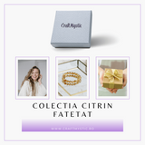 Bratara Elastica Radianta cu Citrin Fatetat de 8mm - Luminozitate si Abundenta