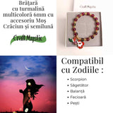 Bratara naturala turmalina multicolora 6mm - echilibru si energie pozitiva