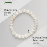 Bratara din Selenit Natural 8mm - Echilibru si Claritate