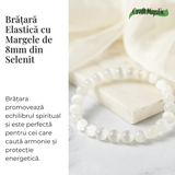 Bratara din Selenit Natural 8mm - Echilibru si Claritate