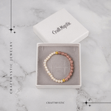 Bratara cu Cristal Capsuna si Perle Naturale - Delicatețe, Feminitate si Lumina Interioara