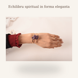 Bratara cuff cu Ametist natural - Echilibru spiritual in forma eleganta