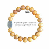 Bratara Artizanala din Palo Santo pentru Protectia impotriva Energiilor Negative, Cadou de Bunastare si Yoga