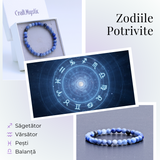 Bratara Elastica cu Margele 6mm Aventurin albastru pentru Claritate Mentala si Focus