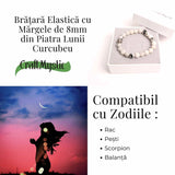 Bratara Elastica cu Margele 8mm din Piatra Lunii Curcubeu