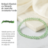 Bratara Elastica din Aventurin Verde 5mm - Noroc si Abundenta