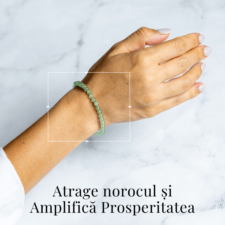 Bratara Elastica din Aventurin Verde 5mm - Noroc si Abundenta