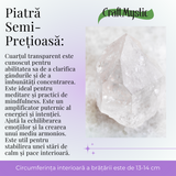 Bratara Elastica cu Margele Naturale de 4mm din Cuart transparent pentru Claritate Mentala si Focus