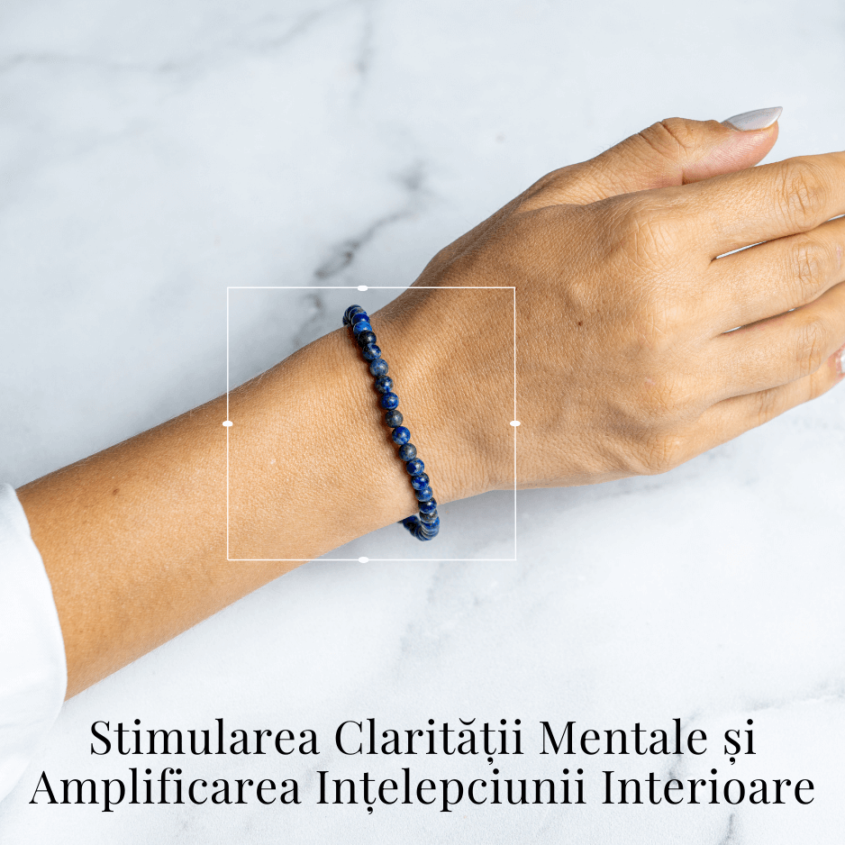 Bratara Elastica Lapis Lazuli 5 mm - Claritate si Creativitate