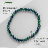 Bratara Elastica cu Margele 5 mm de Lapis Phoenix pentru Claritate si Creativitate