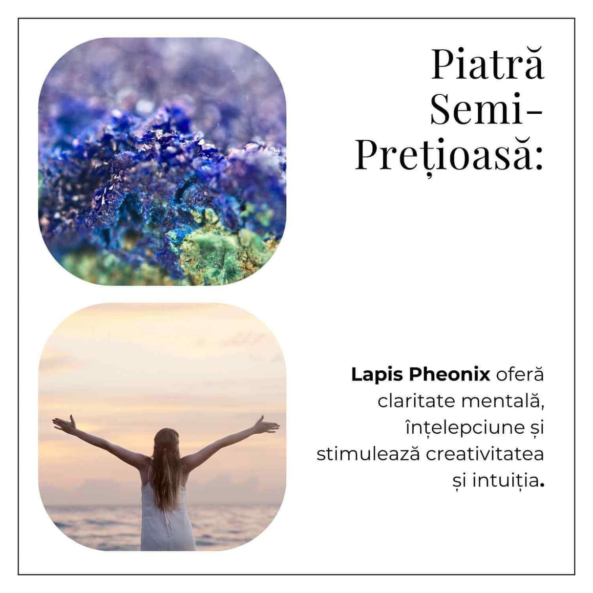 Bratara Elastica cu Margele 5 mm de Lapis Phoenix pentru Claritate si Creativitate