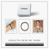 Bratara Elastica cu Margele 4 mm din Ochi de Tigru - Protectie si incredere
