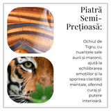 Bratara Elastica cu Margele 4 mm din Ochi de Tigru - Protectie si incredere