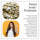 Bratara Elastica cu Margele Naturale de Pirita 6mm pentru Prosperitate si Protectie