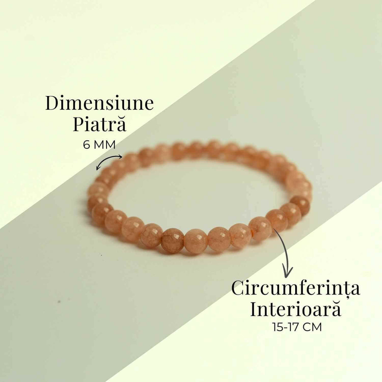 Bratara elastica cu piatra soarelui 6mm - Energie si optimism