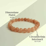 Bratara elastica cu piatra soarelui 8mm - Incredere si abundenta