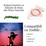 Bratara elastica cu piatra soarelui 8mm - Incredere si abundenta
